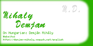 mihaly demjan business card