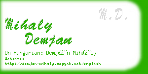 mihaly demjan business card